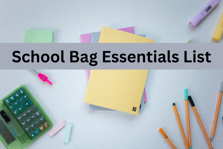 school bag essentials list