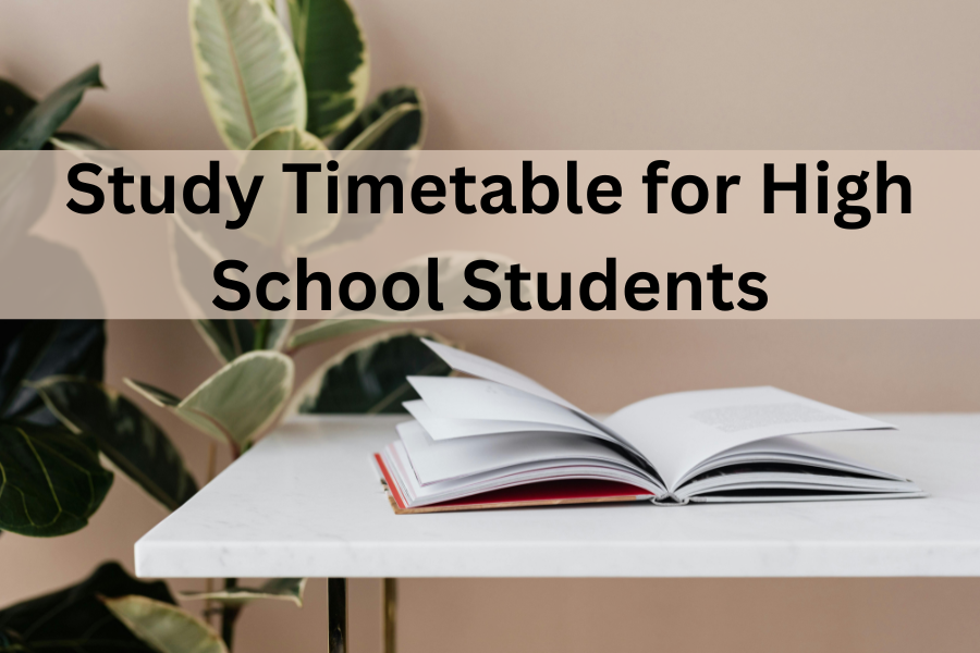 study timetable for high school students